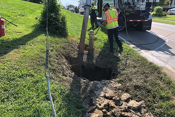 Aquatech Hydro Excavate Hydrant Replacement